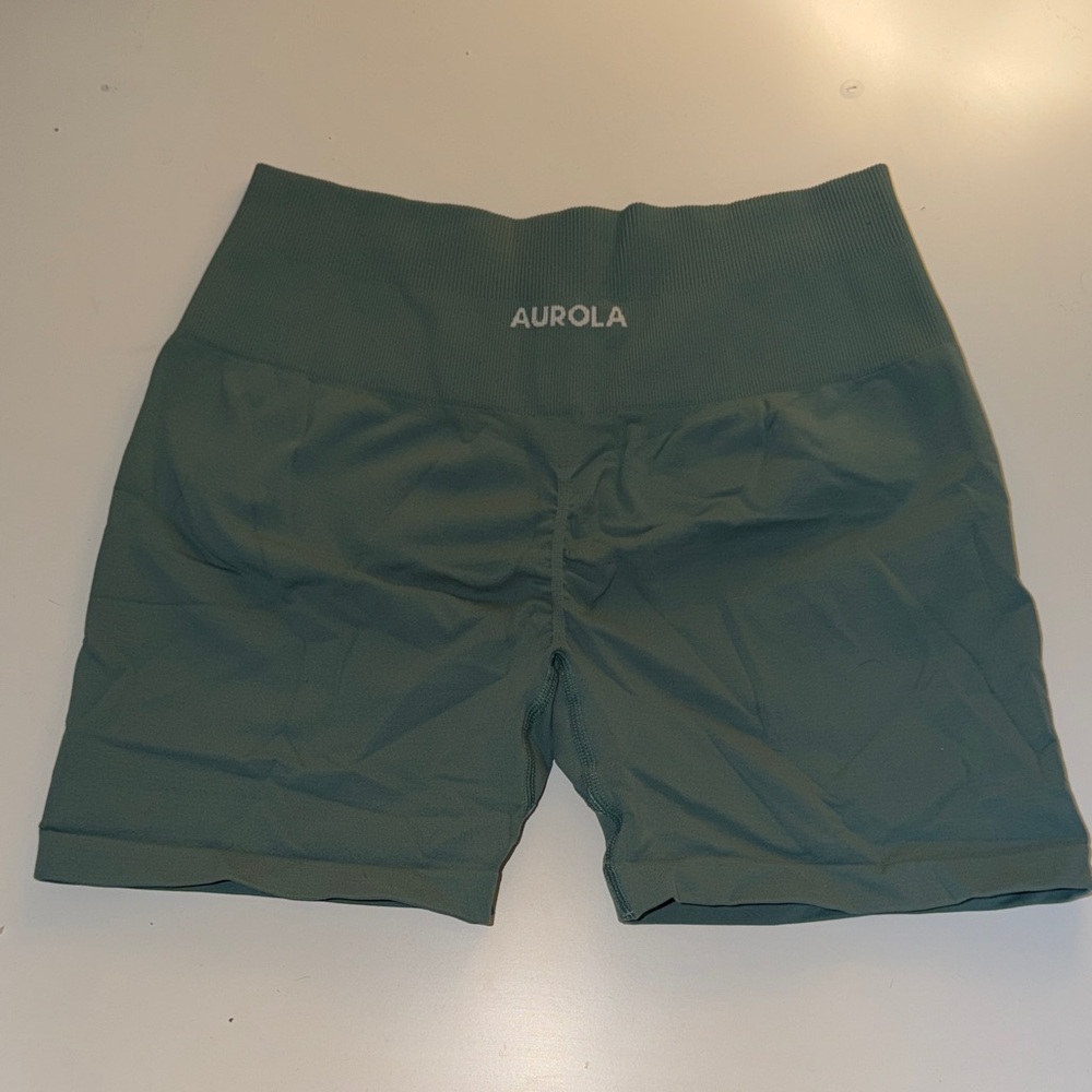 Women's Green Aurola Shorts